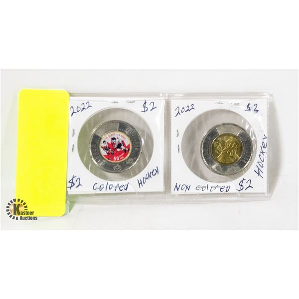2X2022 $2 HOCKEY COLORED & NON-COLORED