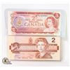 Image 1 : 1974 &1986 $2 BANK NOTES