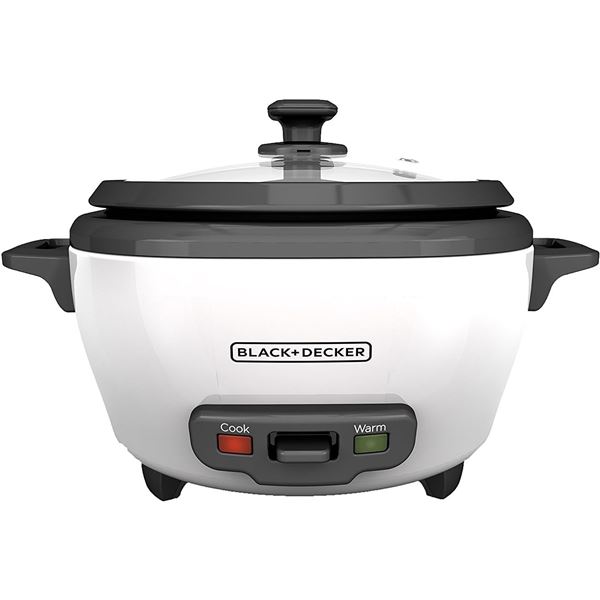 NEW BLACK + DECKER 6-CUP RICE COOKER AND STEAMER