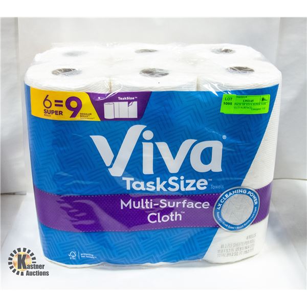 NEW 6 PACK OF VIVA SUPER TASK SIZE MULTI SURFACE