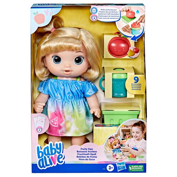 NEW BABY ALIVE FRUITY SIPS 9 ACCESSORIES