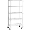 Image 1 : NEW AMAZON BASCIS 5-SHELF SHELFING UNIT CHROME