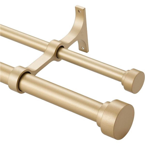 NEW WITH BOX KEMMIE HEAVY DUTY DOUBLE CURTAIN ROD