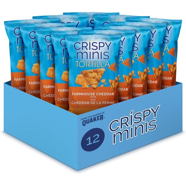 CASE OF 12X100G BAGS CRISPY MINIS BROWN RICE CHIPS