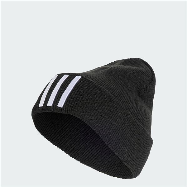 NEW ADIDAS 3S BEANIE BLACK WHITE