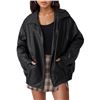 Image 1 : NEW PLUS SIZE TRENDY QUEEN WOMENS LEATHER JACKET
