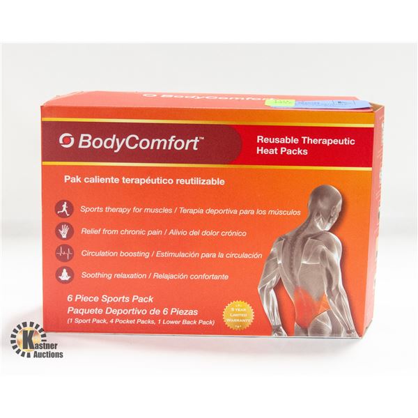 NEW BODY COMFORT REUSABLE HEAT PACKS - 6PCS SPORTS