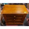 Image 2 : SOLID WOOD 3 DRAWER BEDSIDE TABLE H-29" W-17.5"