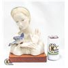 Image 1 : CYBIS "MADONNA WITH BLUE BIRD" PORCELAIN BUST 11"