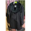 Image 1 : LADIES FAUX FUR BLACK PEA COAT BLACK SIZE 38
