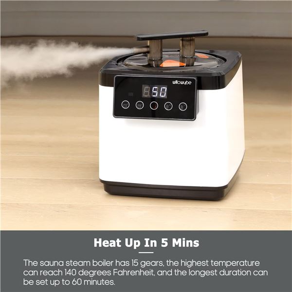 NEW WILLOWYBE PORTABLE STEAM SAUNA BLUETOOTH