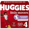 Image 1 : NEW CASE OF HUGGIES LITTLE MOVERS SIZE 4 DIAPERS