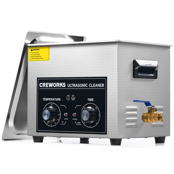 NEW CREWORKS 10L ULTRASONIC CLEANER WITH HEATER