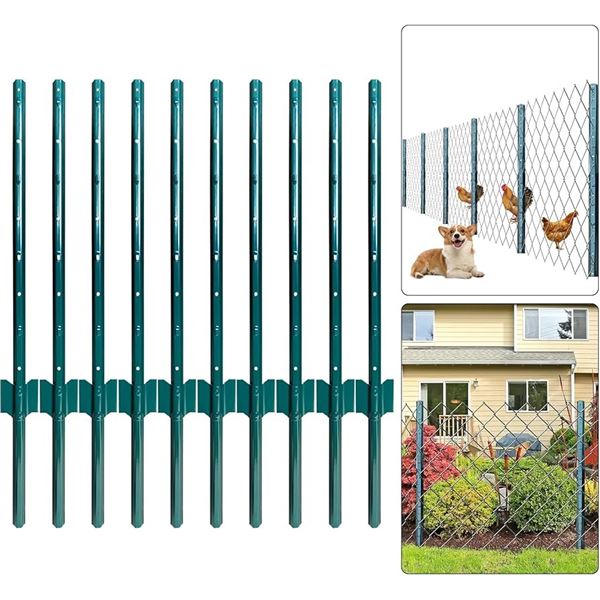 NEW 10 THEALYN 3 FT METAL FENCE POSTS