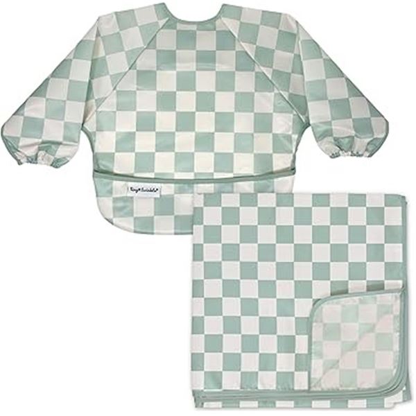 NEW TINY TWINKLE MESS PROOF FULL SLEEVE BIB 6-24M