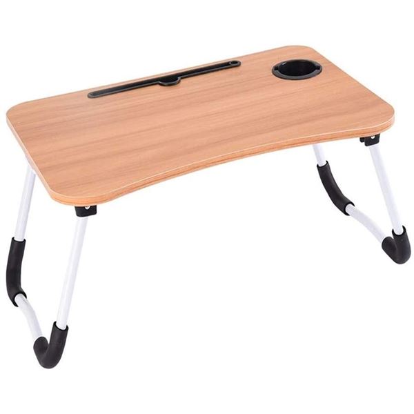 NEW ABVENC FOLDABLE LAPTOP DESK TRAY WOODEN