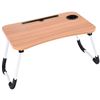 Image 1 : NEW ABVENC FOLDABLE LAPTOP DESK TRAY WOODEN
