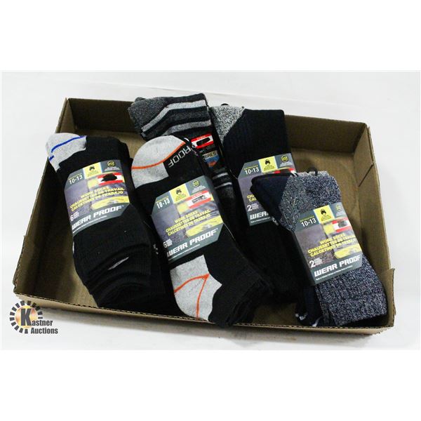 NEW 18 PAIR MENS SOCKS SIZE 10-13
