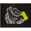 Image 1 : ESTATE ETCHED DOLPHIN IN WAVES GLASS/CRYSTAL