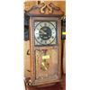 Image 1 : WOODEN CARTINA 31 DAY WALL CLOCK W/KEY H-28.5"