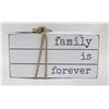 Image 1 : "FAMILY" HOME MANTEL DECOR PIECE