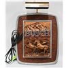 Image 1 : VINTAGE BUSCH BEER LIGHTED SIGN WORKS 12" X 16"