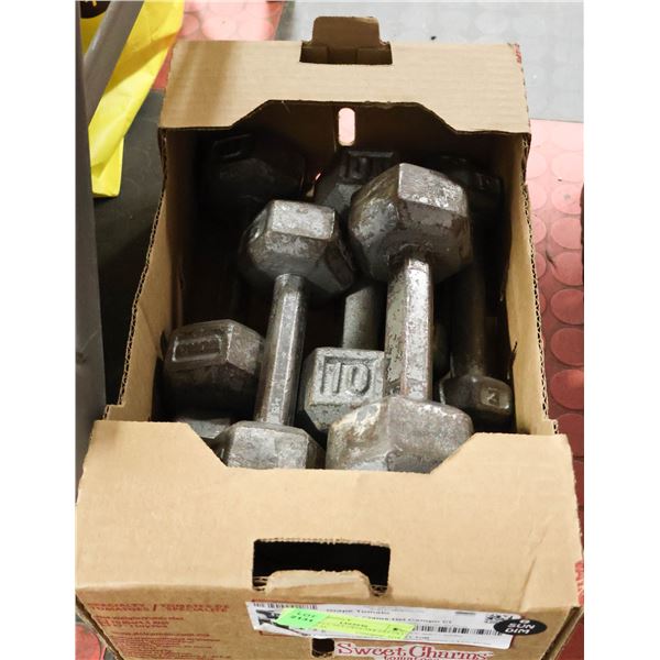 DUMBBELL SET 2X10-2X8-2X5-2X3 52 LBS TOTAL