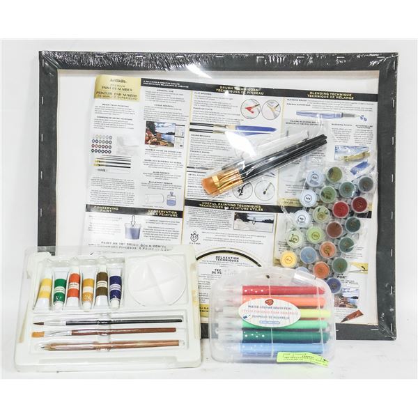 ART SKILLS PAINT SET, WATER COLOR BRUSH