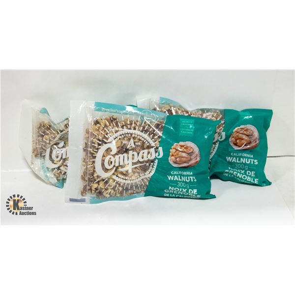 (3) CALIFORNIA WALNUT PACKS 300 GRAM BAGS