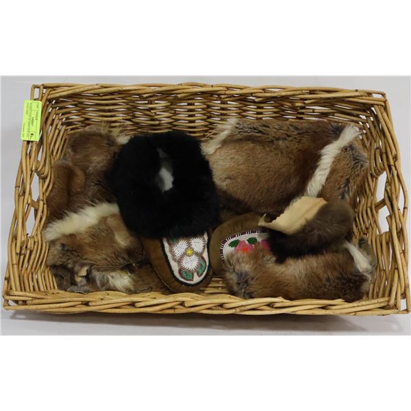BASKET FULL OF CRAFT FUR ALL TOGETHER