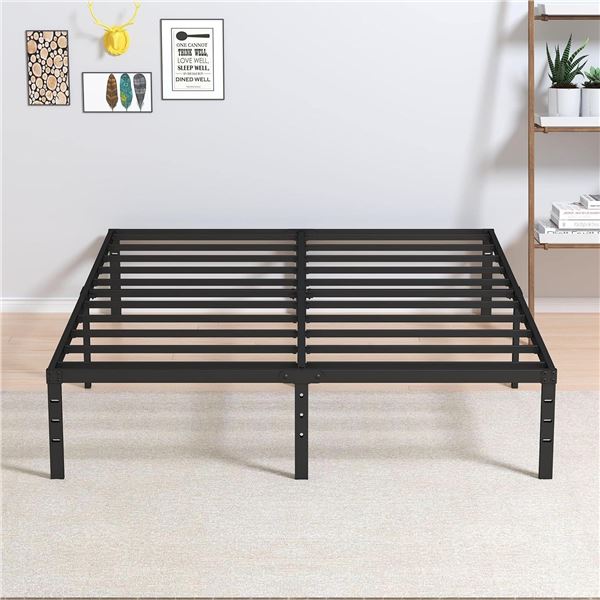 NEWLY ASSEMBLED KING SIZE BEDFRAME MATTE BLACK