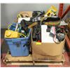 Image 1 : PALLET OF ASSORTED SHOP TOOLS, MATERIALS AND MORE