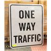 Image 1 : ONE WAY METAL SIGN 24 INCHES X 30 INCHES