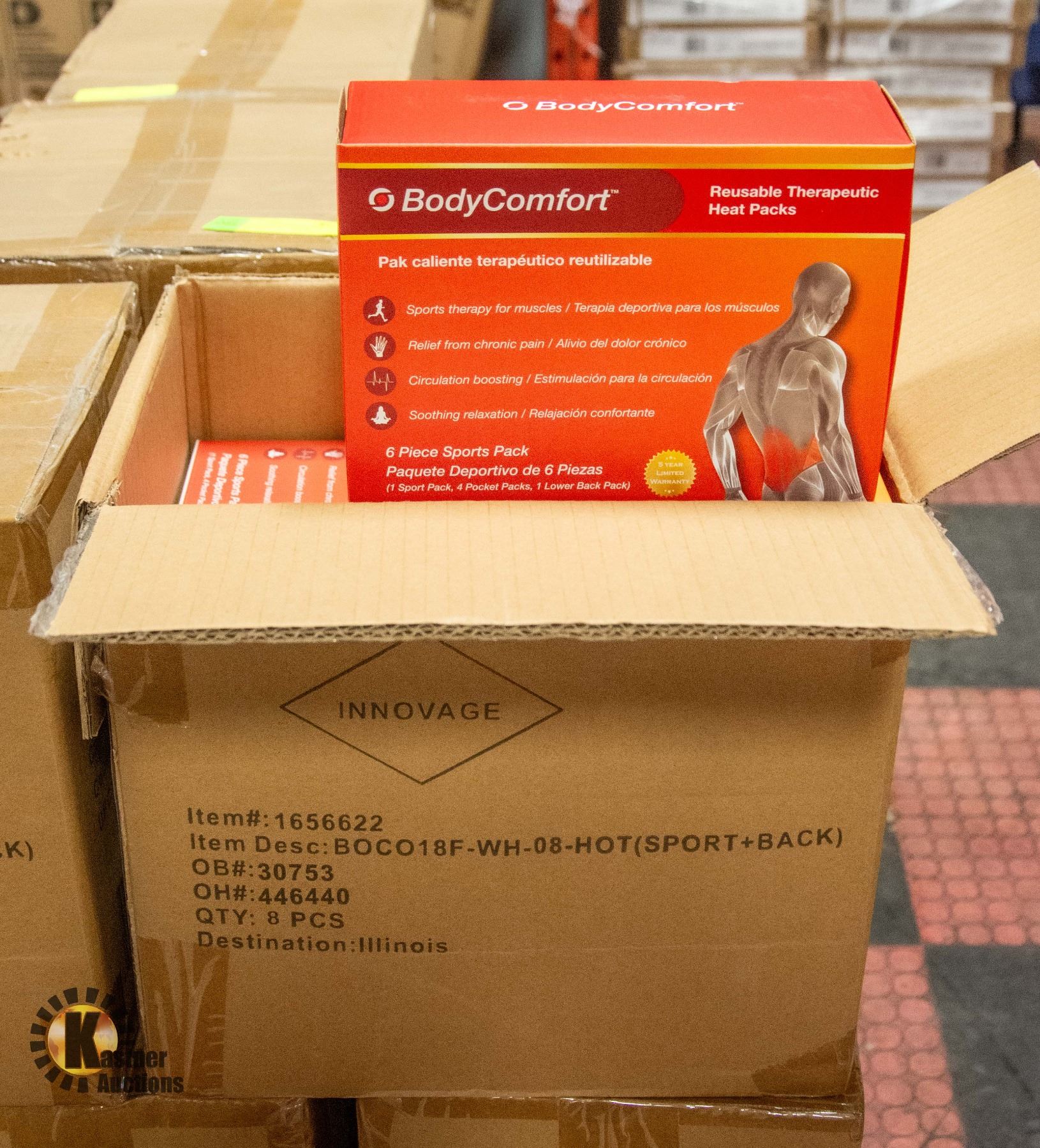 NEW CASE W/8 BOXES OF BODY COMFORT REUSABLE HEAT
