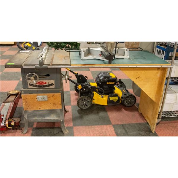 "PAWN SHOP" SAW TABLE/ ATTACHED WORKSTATION