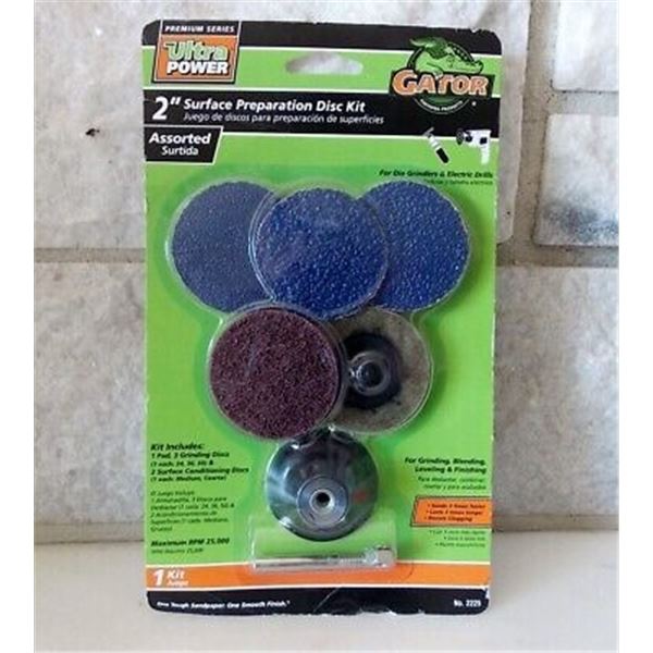 NEW GATOR 2" SURFACE PREPARATION DISK KIT