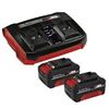Image 1 : NEW EINHELL 2 X 18V 4.0AH POWER X-CHANGE CHARGER
