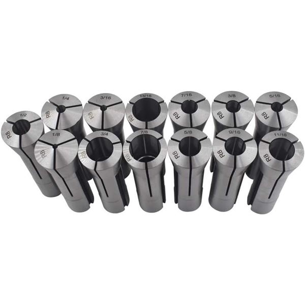 NEW FINDMALL 13PCS PRECISION R8 COLLETS 1/8-7/8"