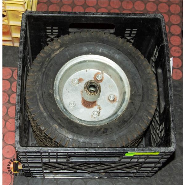 TOTE OF SPARE TRAILER TIRES