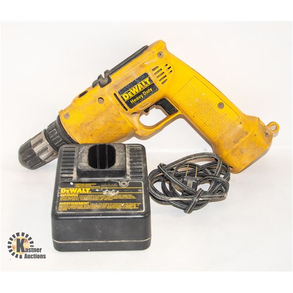 DEWALT DRILL AND CHARGER NO BATTERY