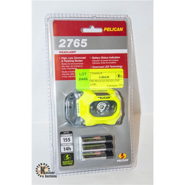 NEW 2765 PELICAN HEADLAMP HIGH, LOW,