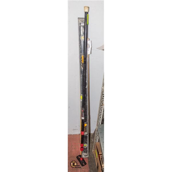LOT OF 2 INDUSTRIAL SIZE LEVELS SOLD WITH ZIP POLE