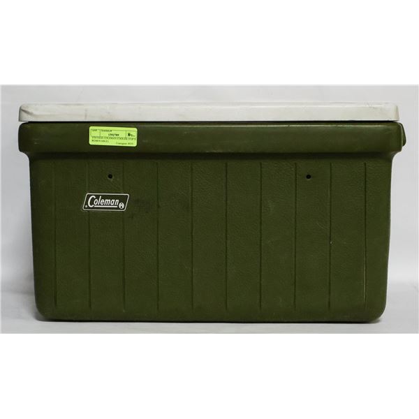 VINTAGE LARGE COLEMAN COOLER (TOP IS REMOVABLE)