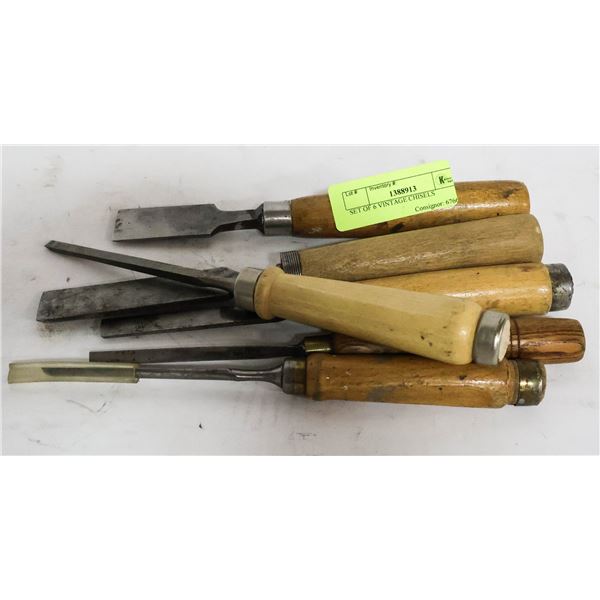SET OF 6 VINTAGE CHISELS