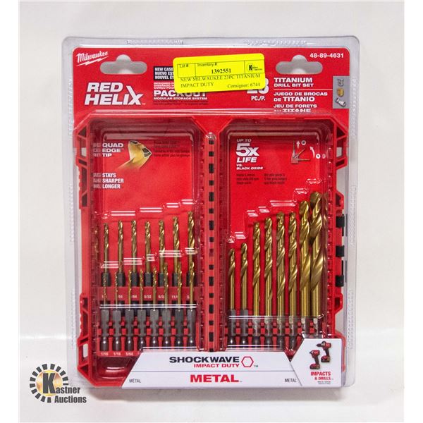 NEW MILWAUKEE 23PC TITANIUM IMPACT DUTY