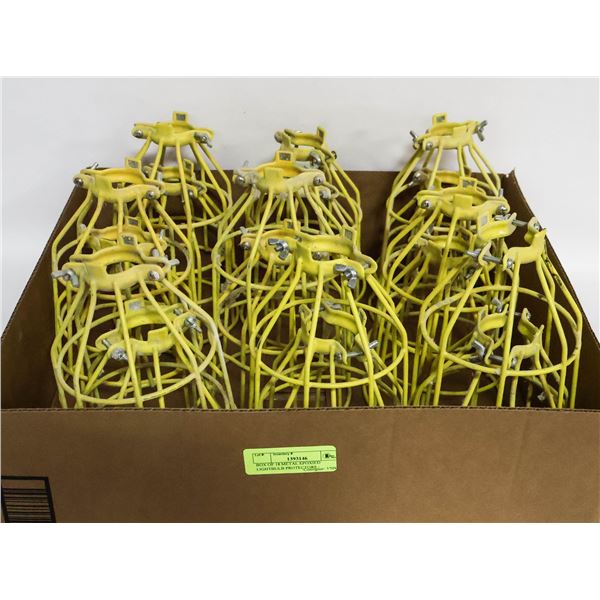 BOX OF 18 METAL EPOXIED LIGHTBULB PROTECTORS -
