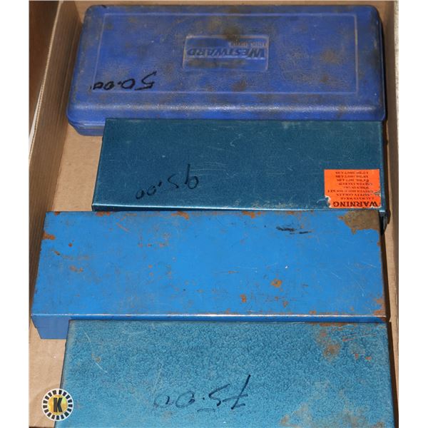 FLAT OF 4 SETS OF SOCKETS