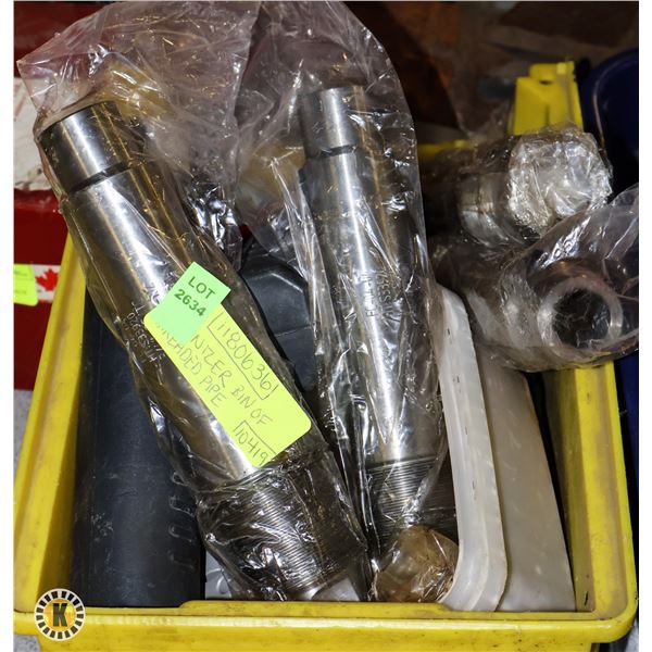 ORGANIZER BIN OF THREADED PIPE