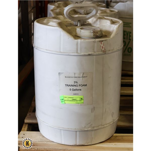 PAIL OF ASSORTED FIRE FOAM