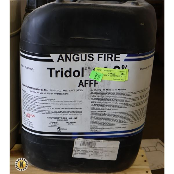 PAIL OF ASSORTED FIRE FOAM